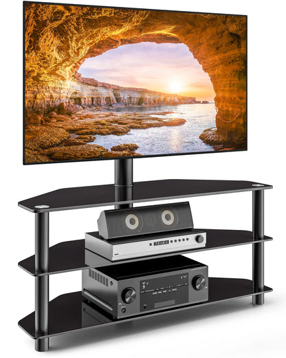 3-Tier Swivel Floor TV Stand with Mount for 32-65" TV