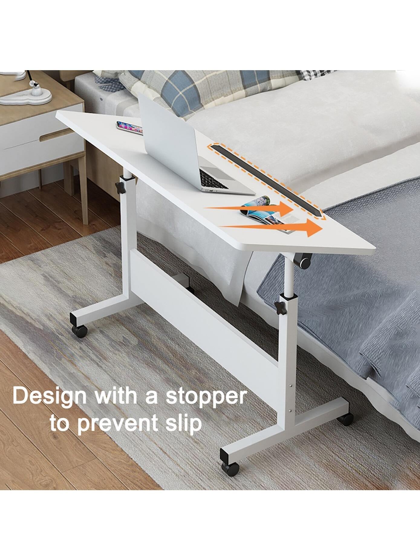 Rolling Desk Adjustable Height,Rolling Computer Cart,Portable Laptop Desk,Small Adjustable Home Office Desk,Rolling Laptop Desk,Small Portable Desk