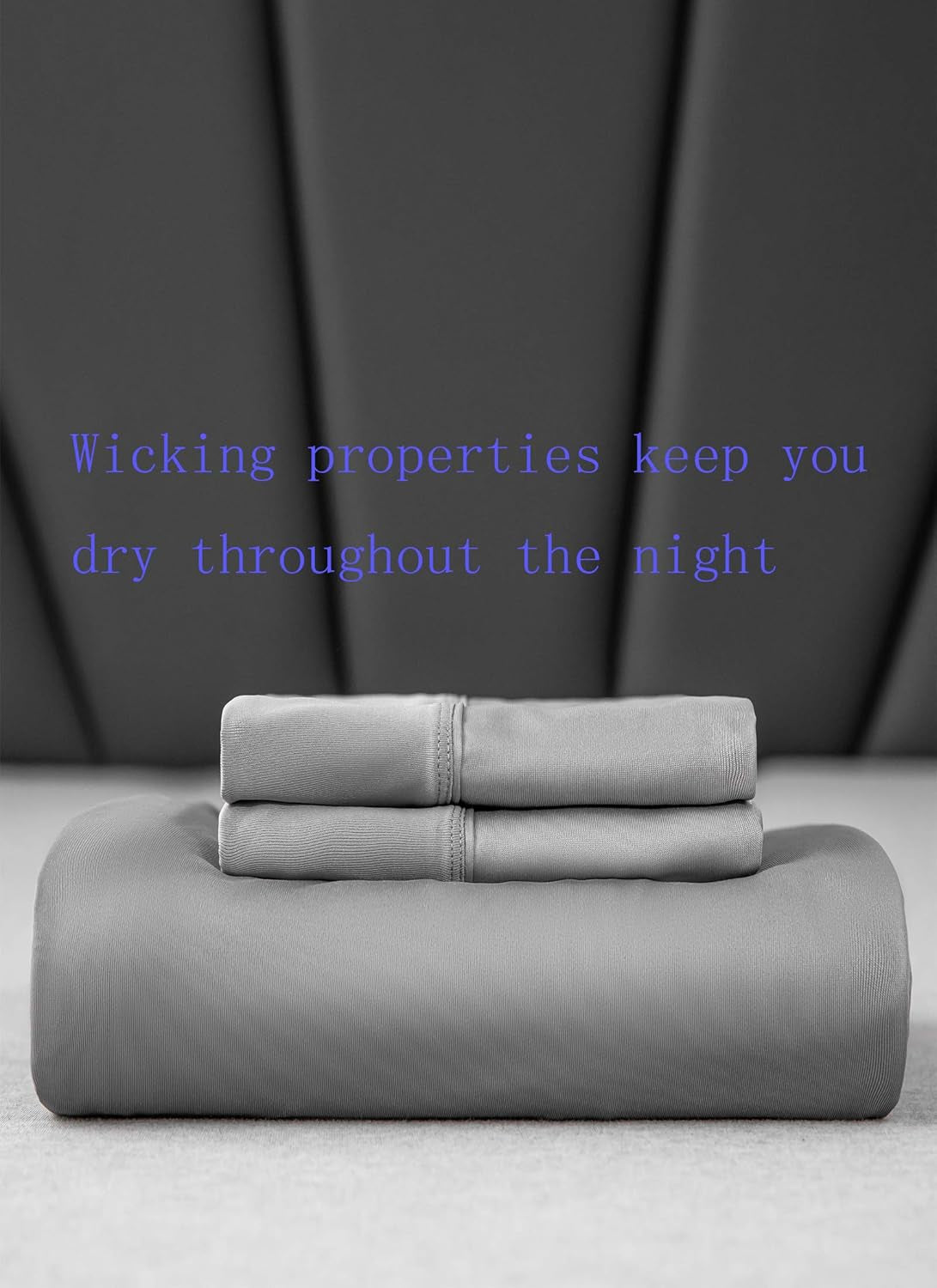 Premium Bed Sheet Set - 4 Piece Set - Hotel Luxury Bed Sheets - Extra Soft - Deep Pockets - Easy Fit - Breathable & Cooling - Wrinkle Free - Comfy (King, Gray)