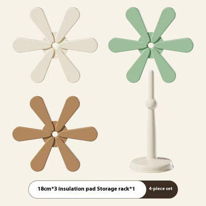 4Pcs Silicone Mat Dishes Insulation Pad Tree Shape Trivet Set Coaster for Teapot Hot Pots Halloween Placemats Table Gift Kitchen Gadgets