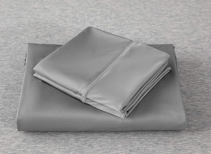 Premium Bed Sheet Set - 4 Piece Set - Hotel Luxury Bed Sheets - Extra Soft - Deep Pockets - Easy Fit - Breathable & Cooling - Wrinkle Free - Comfy (King, Gray)