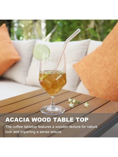 Patio Furniture Sectional Sofa Set – 3 Piece All Weather Black Resin Wicker Outdoor Conversation Set Beige Washable Cushions & Coffee Table | Garden | Backyard | Pool