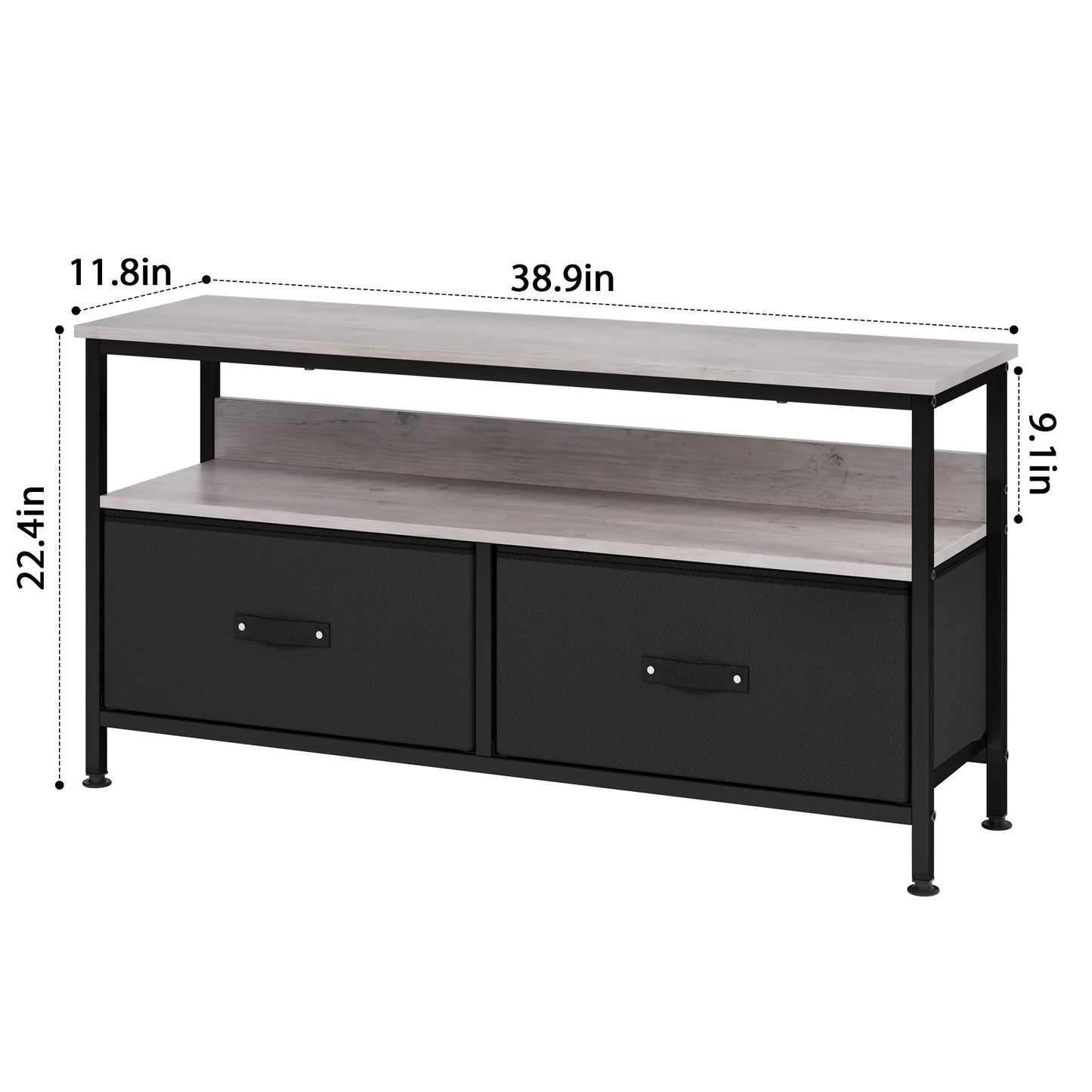Dresser TV Stand 3-Drawers , 55 Inch TV Stand for Bedroom Small TV Stand Dresser with Drawers and Shelves,Tv & Media Console Table Furniture