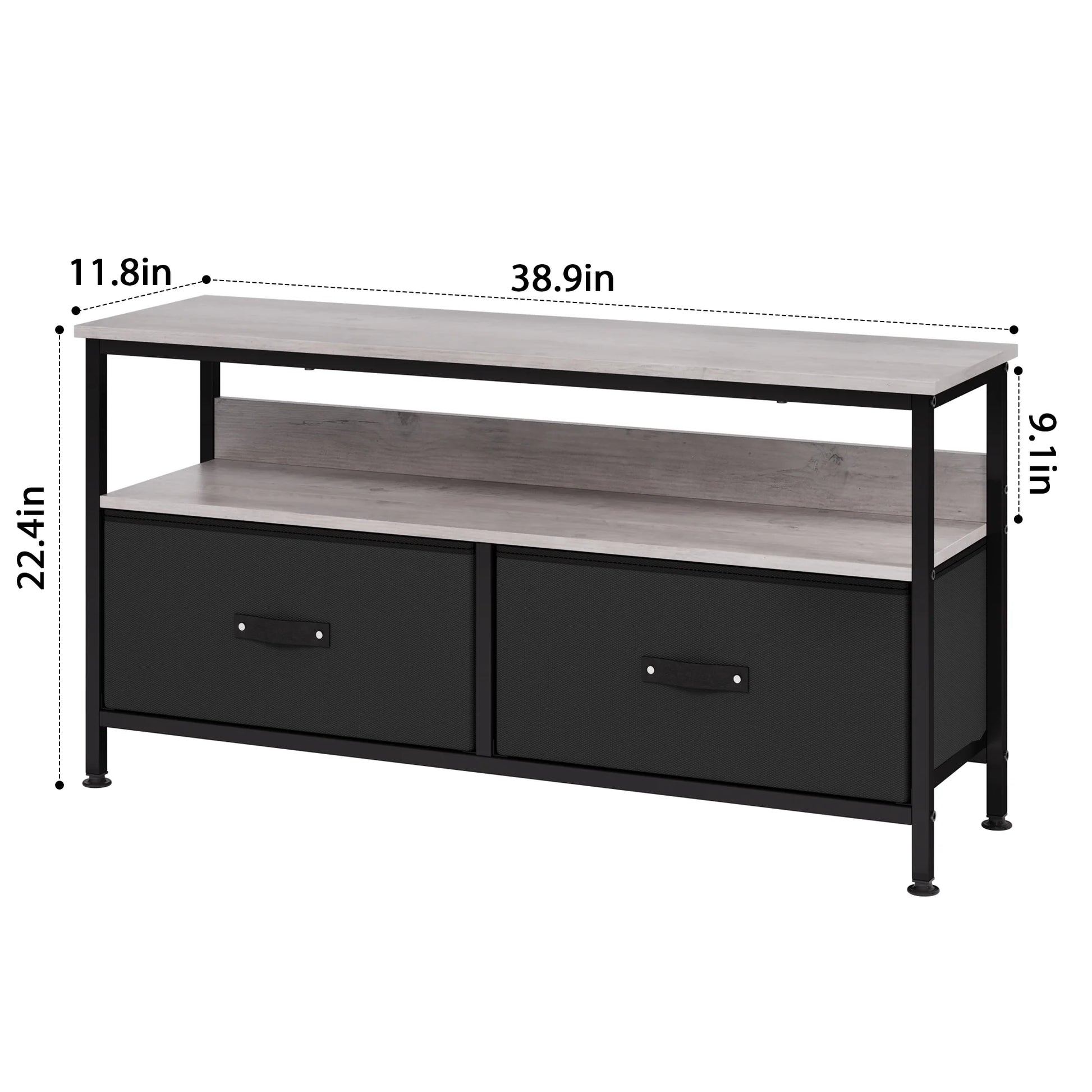Dresser TV Stand 3-Drawers , 55 Inch TV Stand for Bedroom Small TV Stand Dresser with Drawers and Shelves,Tv & Media Console Table Furniture