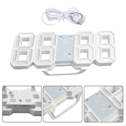 GlowDigit™ 3D LED Wall Clock – Modern Time, Bold Style