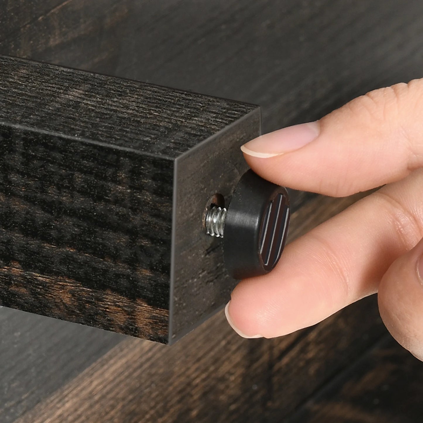 Farmhouse TV Stand up to 65 Inches W/Power Outlets, Entertainment Center Cabinet with Storage for Living Room, Rustic Oak