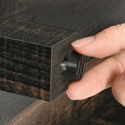 Farmhouse TV Stand up to 65 Inches W/Power Outlets, Entertainment Center Cabinet with Storage for Living Room, Rustic Oak