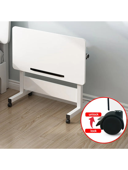 Rolling Desk Adjustable Height,Rolling Computer Cart,Portable Laptop Desk,Small Adjustable Home Office Desk,Rolling Laptop Desk,Small Portable Desk