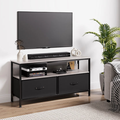 Dresser TV Stand 3-Drawers , 55 Inch TV Stand for Bedroom Small TV Stand Dresser with Drawers and Shelves,Tv & Media Console Table Furniture